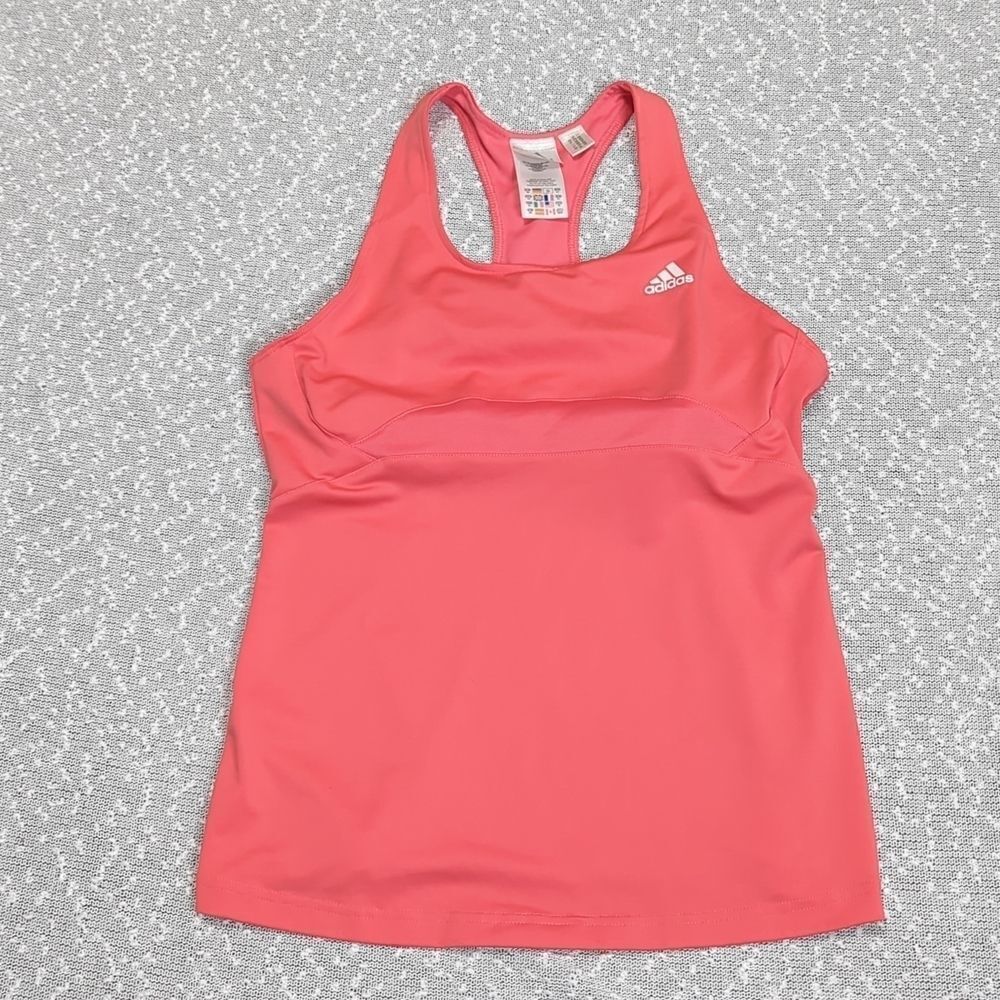 ADIDAS Coral Tank Top with built in bra Womens Medium